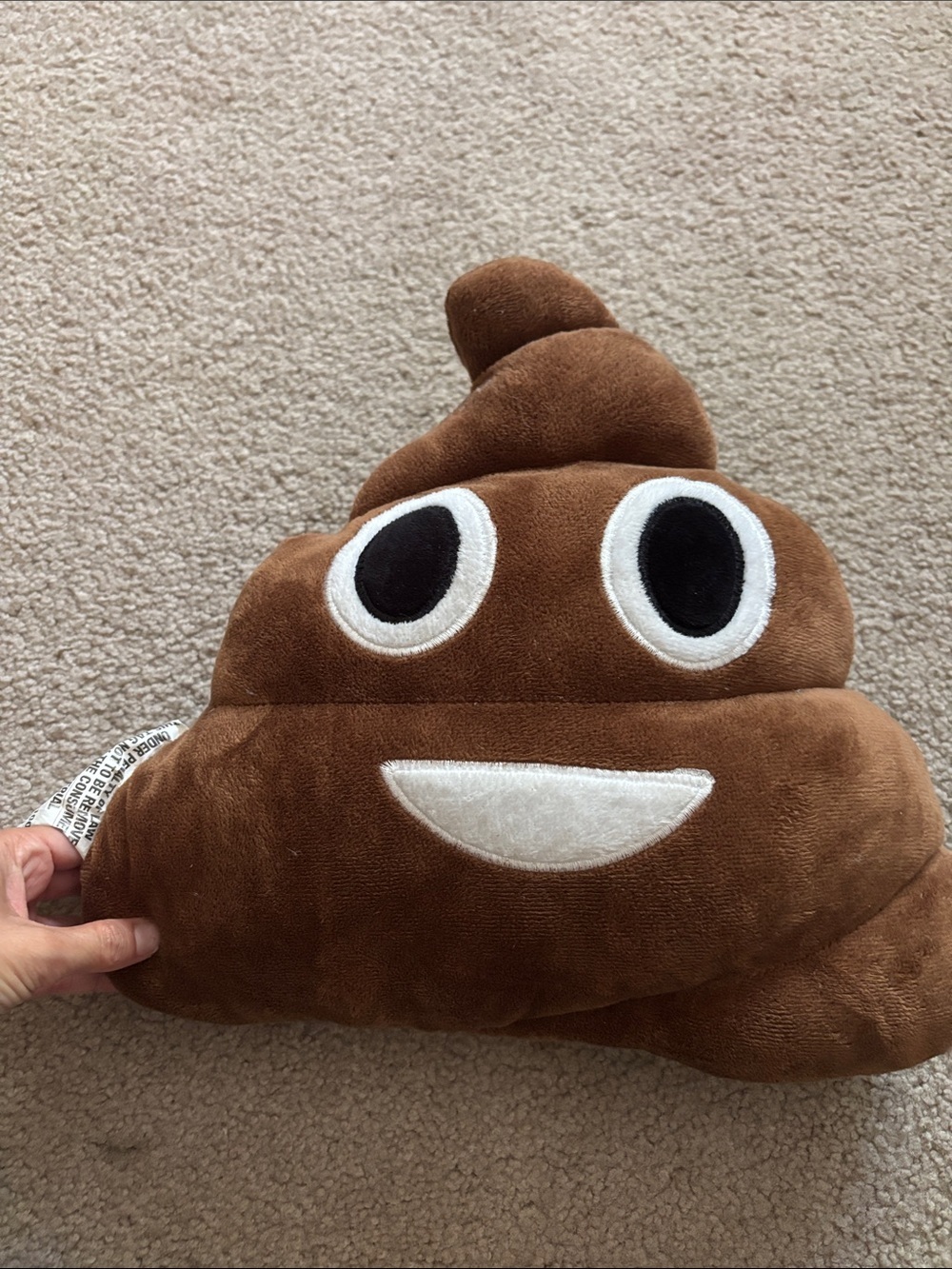 Plush Poop Emoji Pillow - Brown
